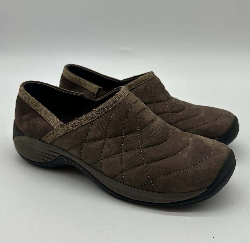 Merrell Encore Quilt Bracken Brown Leather Walking Shoes Women's Size 9.5 J66576